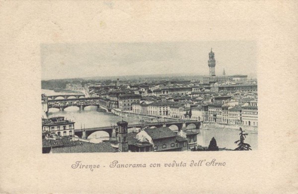 Firenze - Panorama con veduta dell'Arno