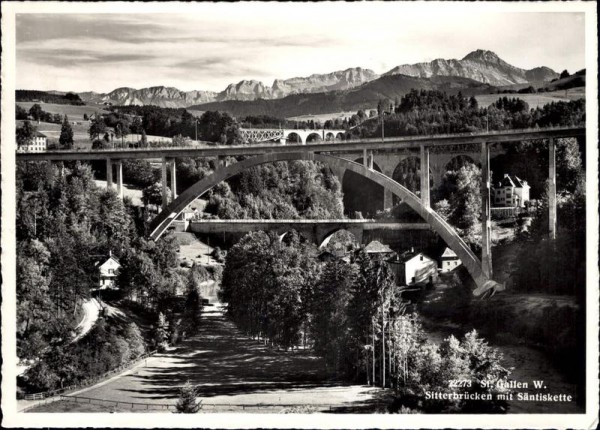 St. Gallen, Sitterbrücken Vorderseite