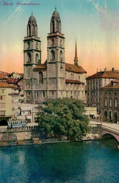 Zürich, Grossmünster Vorderseite