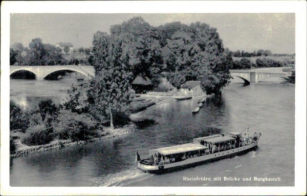 Rheinfelden mit Brücke und Burgkastell Vorderseite