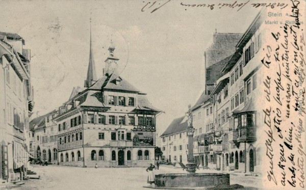 stein a.Rh., Markt und Rathaus Vorderseite