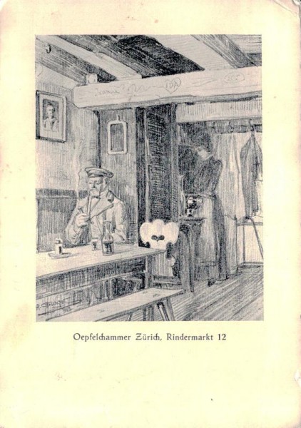 Oepfelchammer Zürich, Rindermarkt 12 Vorderseite