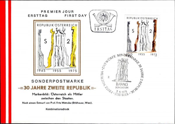 30 Jahre zweite Republik 1975 Vorderseite