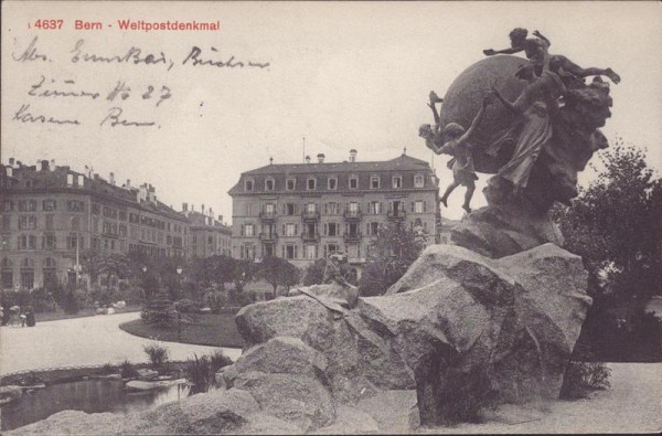 Bern, Weltpostdenkmal Vorderseite