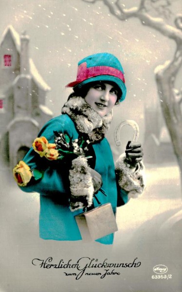 Herzlichen Glückwunsch zum neuen Jahre Vorderseite