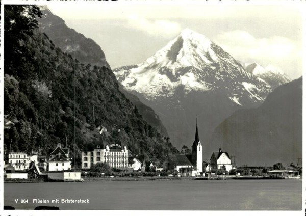 Flüelen mit Bristenstock Vorderseite