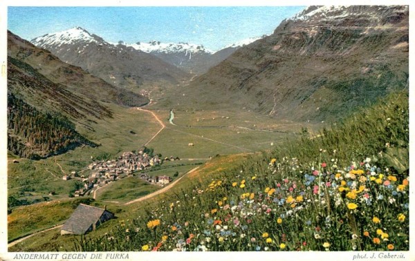 Andermatt gegen die Furka Vorderseite