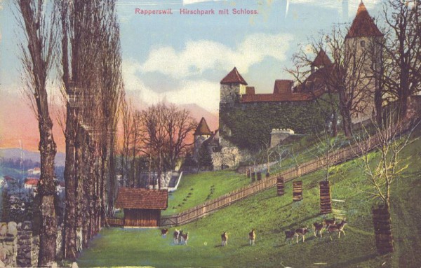 Rapperswil, Hirschpark mit Schloss