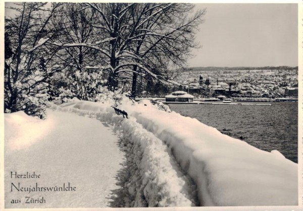 Herzliche Neujahrswünsche aus Zürich. 1932 Vorderseite