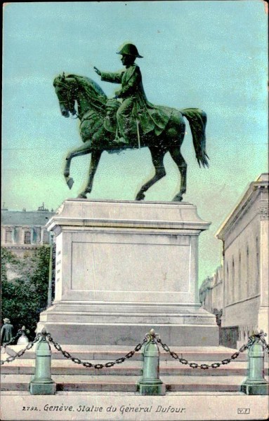 Genève, Statue du Général Dufour Vorderseite