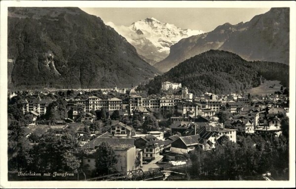 Interlaken mit Jungfrau Vorderseite