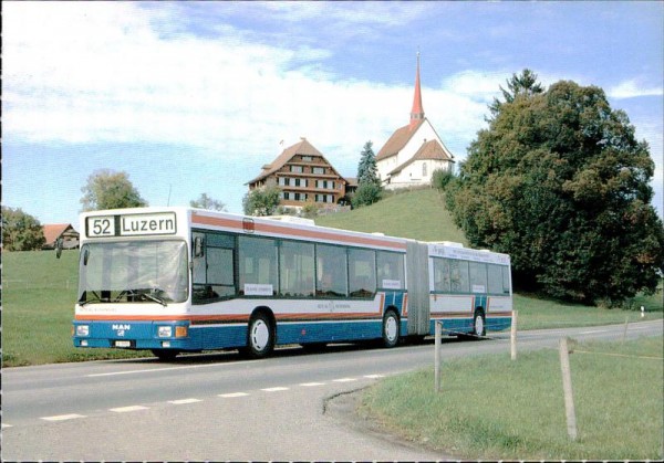 MAN-Niederflurgelenkbus, Auto AG Rothenburg Vorderseite