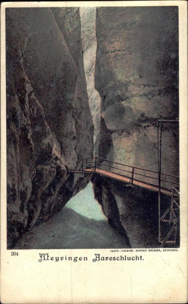 Meiringen aareschlucht Vorderseite