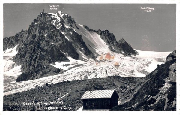 Cabane d'Ornyet, Glacier d`Orny Vorderseite