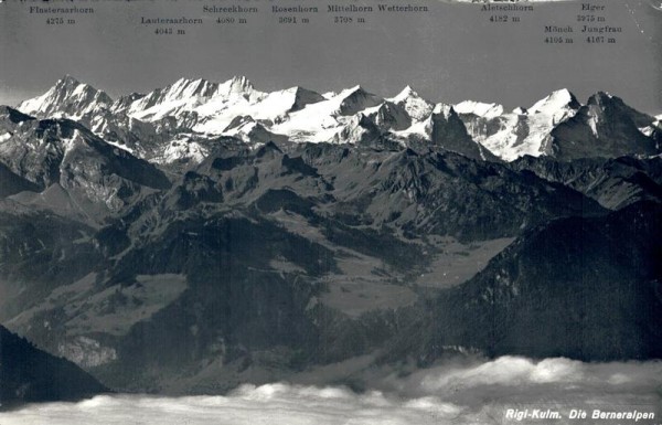 Rigi-Kulm. Die Berneralpen Vorderseite