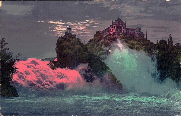 Rheinfall und Schloss Laufen Vorderseite