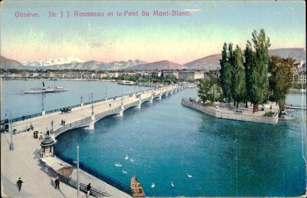 Genève. Rousseau et le Pont du Mont-Blanc Vorderseite
