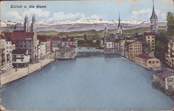 Zürich und die Alpen