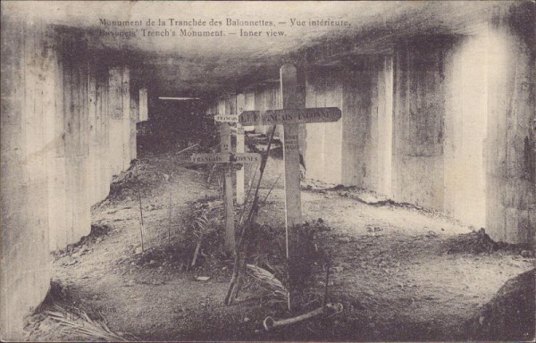 Monument de la Tranchée des Baionettes, 1. Weltkrieg