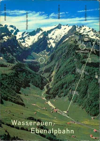 Wasserauen, Ebenalpbahn Vorderseite
