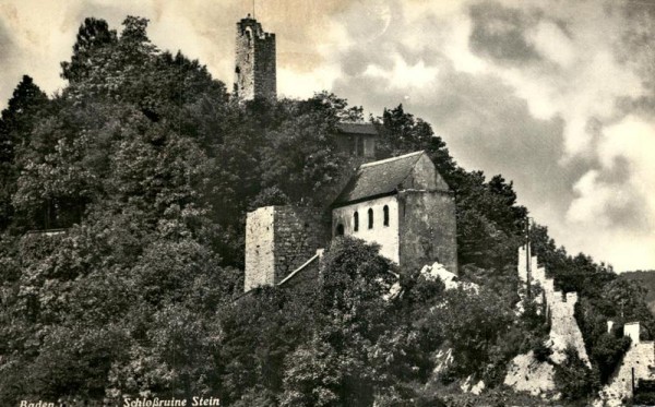 Baden, Schlossruine Stein Vorderseite