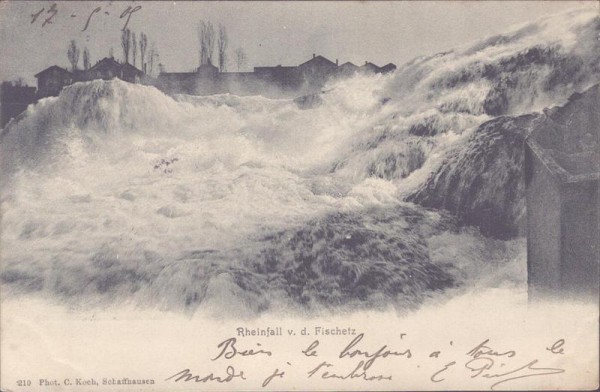 Rheinfall v. d. Fischetz  Vorderseite