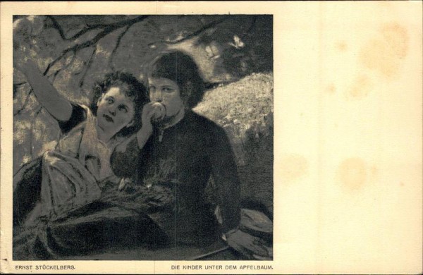 Die Kinder unter dem Apfelbaum - Enst Stückelberg Vorderseite