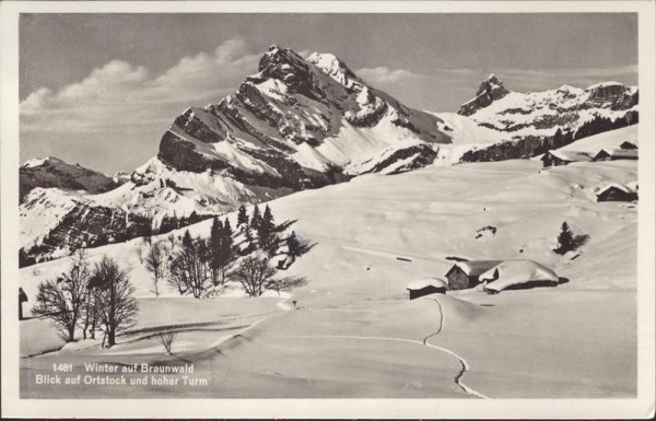 Winter auf Braunwald Vorderseite