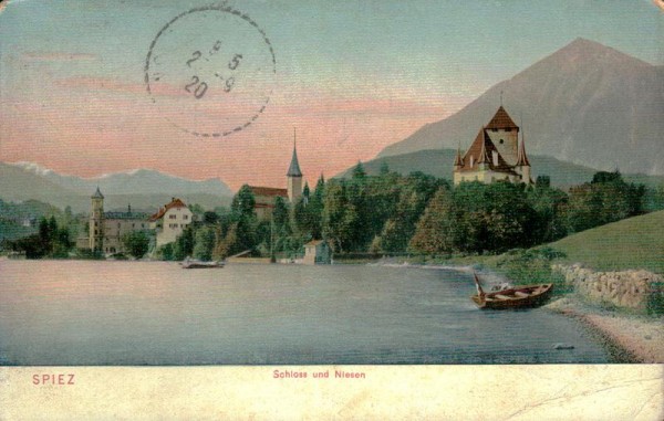 Spiez, Schloss und Niesen Vorderseite