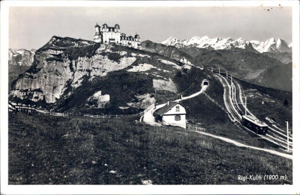 Rigi-Kulm und Bahn Vorderseite