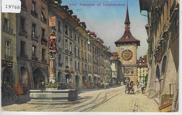 Bern - Kramgasse - Kutschen - Litho