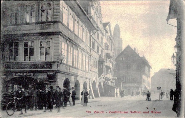 Zürich, Zunfthäuser Saffran und Rüden Vorderseite