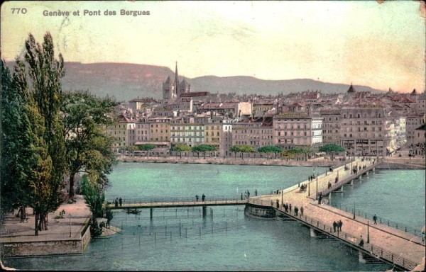 Genève et Pont des Bergues Vorderseite