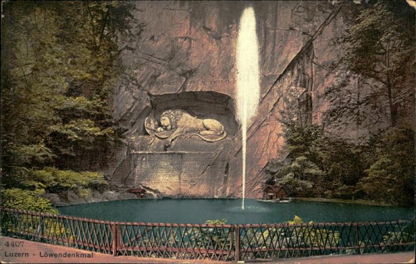 Luzern - Löwendenkmal Vorderseite