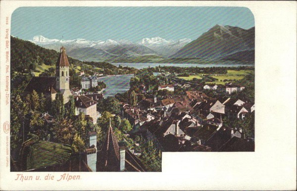 Thun und die Alpen. Vorderseite