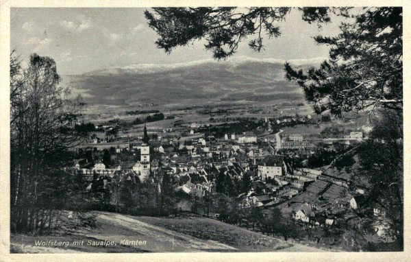 Wolfsberg mit Saualpen, Kärnten Vorderseite