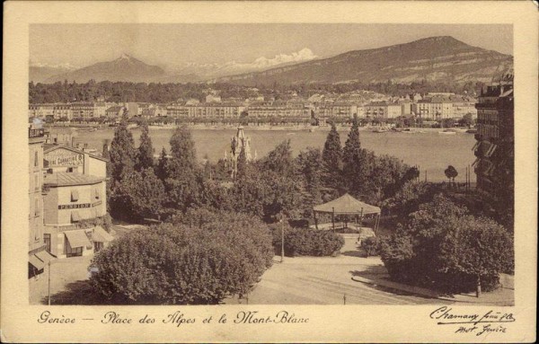 Genève, Place des Alps et le Mont-Blanc Vorderseite