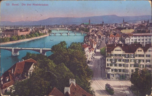 Basel, die drei Rheinbrücken