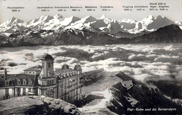Rigi - Kulm und die Berneralpen Vorderseite