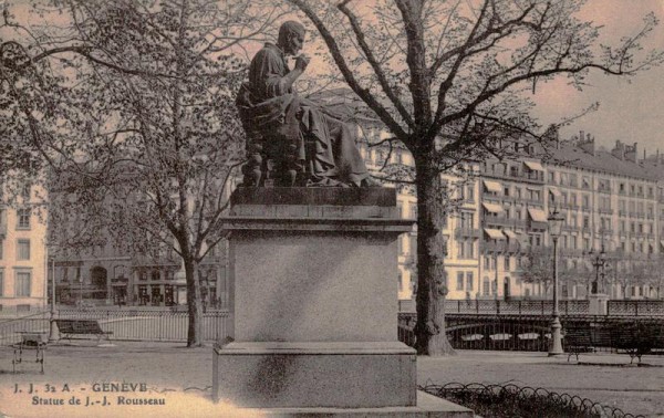 Île Rousseau Statue Vorderseite
