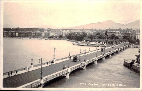 Genève, Pont du Mont Blanc Vorderseite