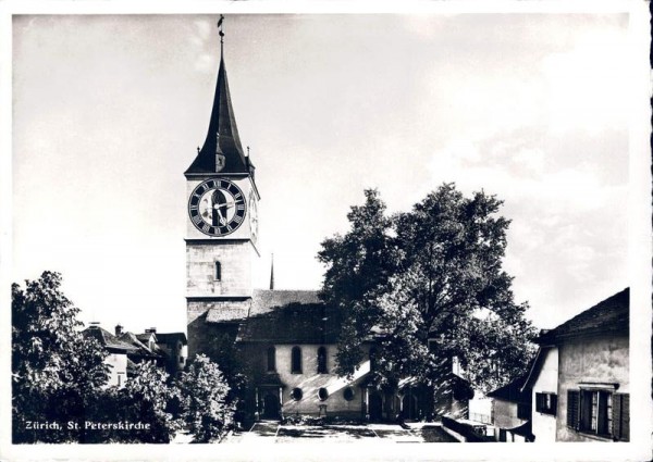 Zürich. St. Peterskirche Vorderseite
