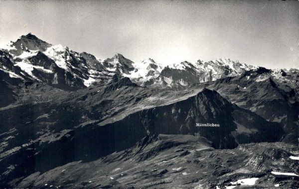 Ausblick vom Faulhorn auf die Berner Alpen Vorderseite
