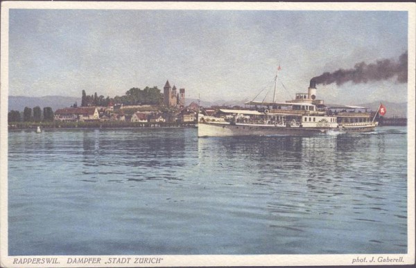 Rapperswil, Dampfer Stadt Zürich Vorderseite