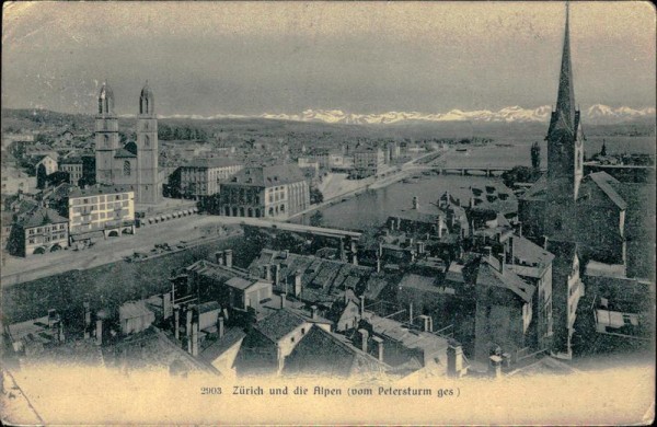 Zürich und die Alpen  Vorderseite