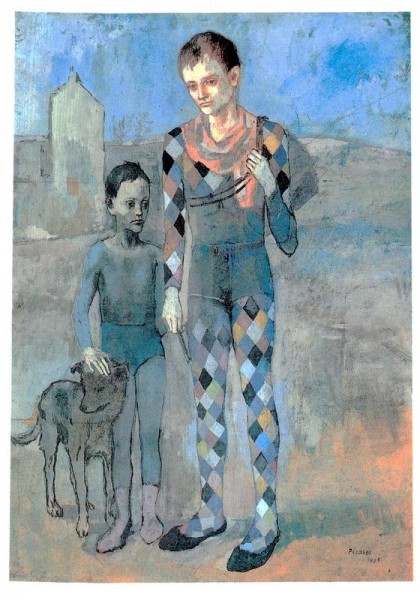 Pablo Picasso, Deux saltimbanques avec un chien Vorderseite