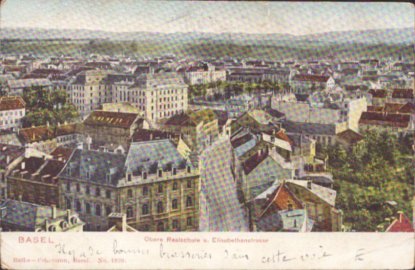 Basel - Obere Realschule und Elisabethenstrasse