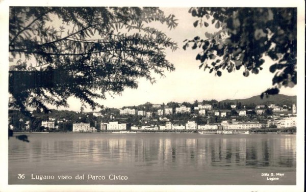 Lugano visto dal Parco Civico. 1933 Vorderseite