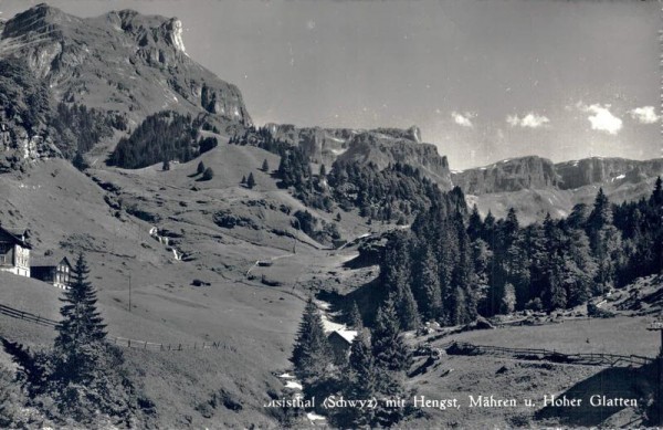 Bisisthal (Schwyz) mit Hengst, Mähren u. Hoher Glatten Vorderseite