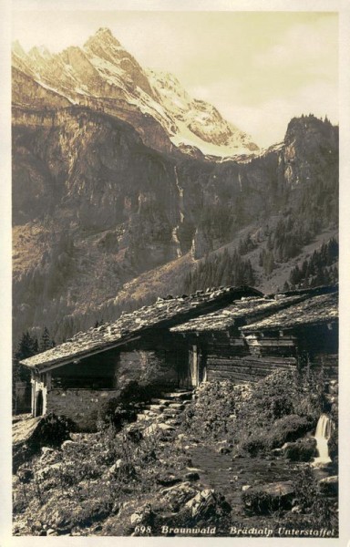 Braunwald, Brächalp Unterstaffel Vorderseite